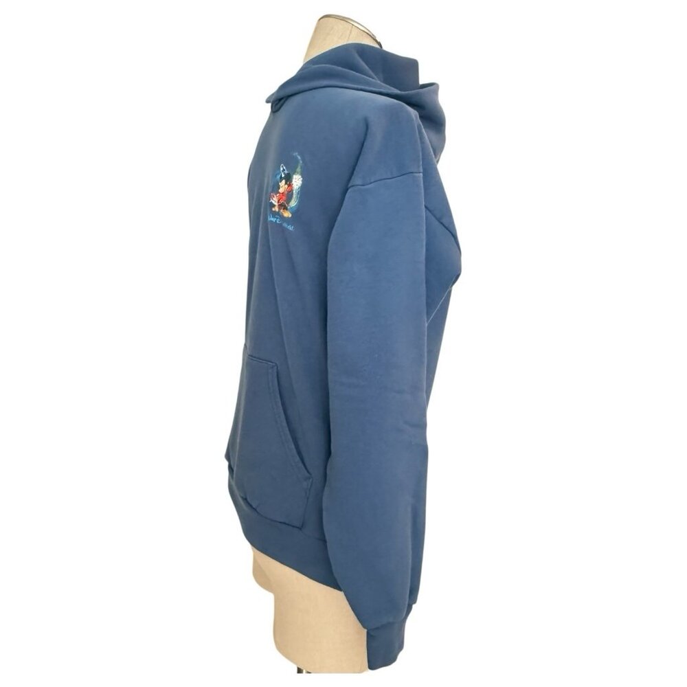 Walt Disney World Youth Hooded Sweatshirt Sz XL Blue Full Pull Over Mickey Hanes - Picture 3 of 7